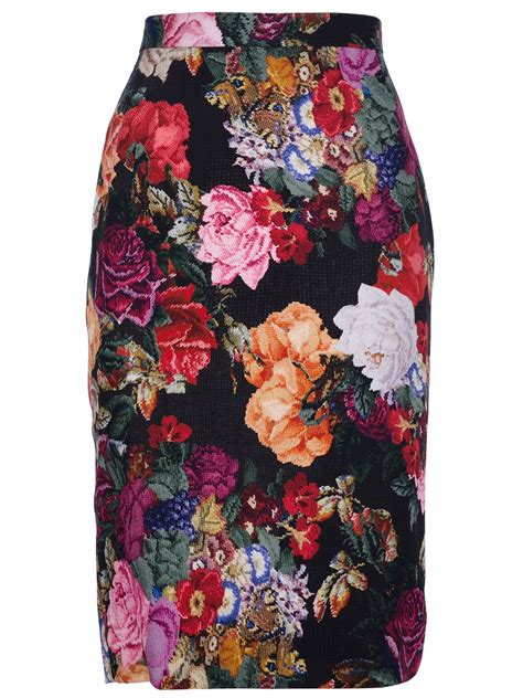 dolce gabbana floral pencil skirt|dolce & gabbana shop.